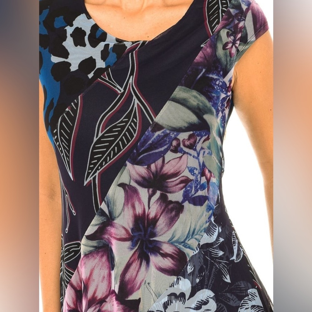 Desigual Women's Dress Cleveland with colour motives XL ptp17 - Picture 5 of 10